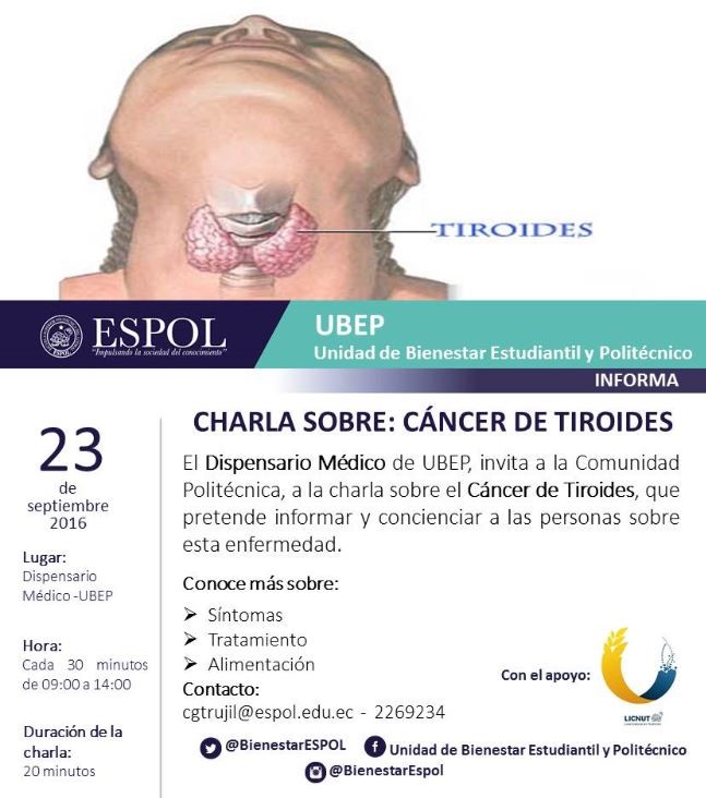 Charla Cáncer de Tiroides Escuela Superior Politécnica del Litoral